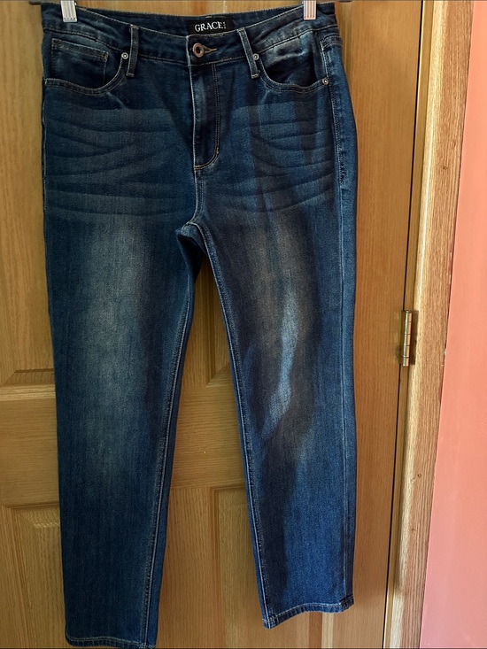 Grace Denim - Grace Skinny Jeans in Dark Blue Wash